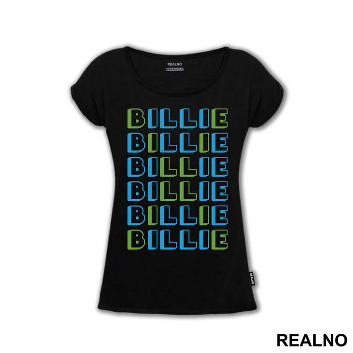 Green And Blue Text - Billie Eilish - Muzika