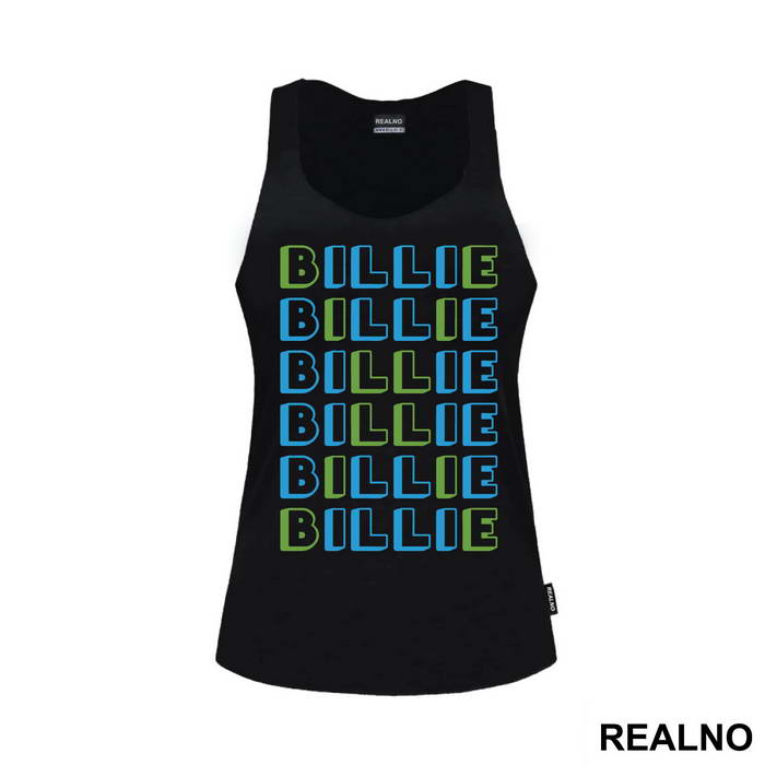 Green And Blue Text - Billie Eilish - Muzika