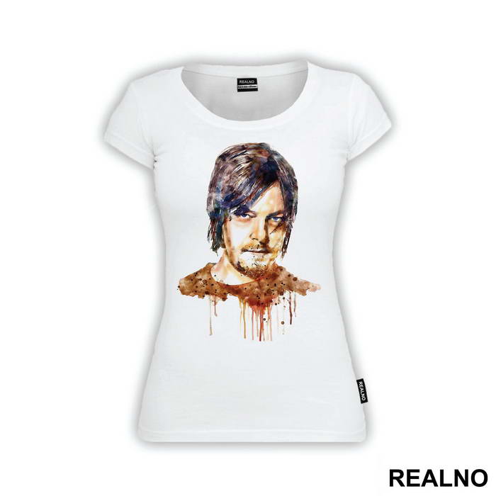 Daryl Dixon Watercolor Portrait - The Walking Dead