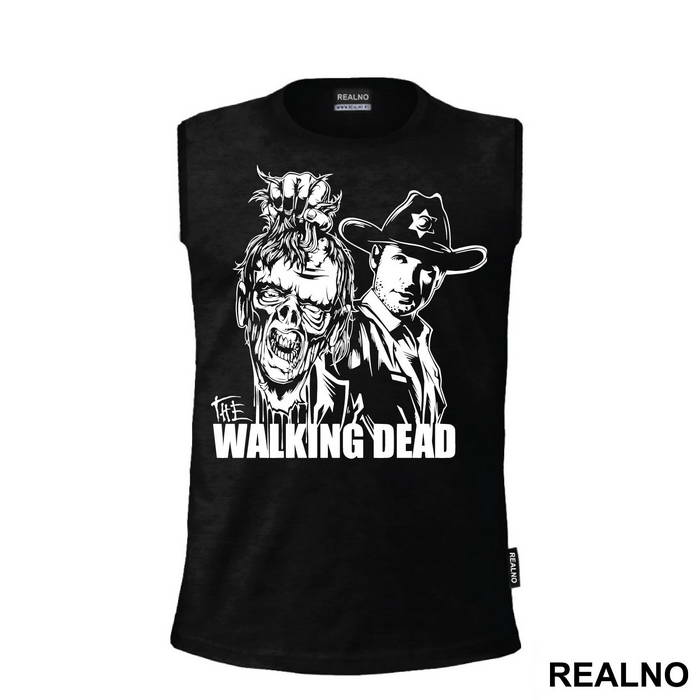 Rick Holding Zombie Head - The Walking Dead