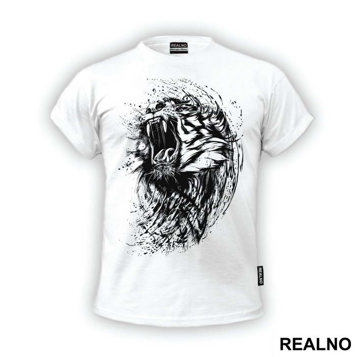 Tiger Head Ink Splash - Životinje