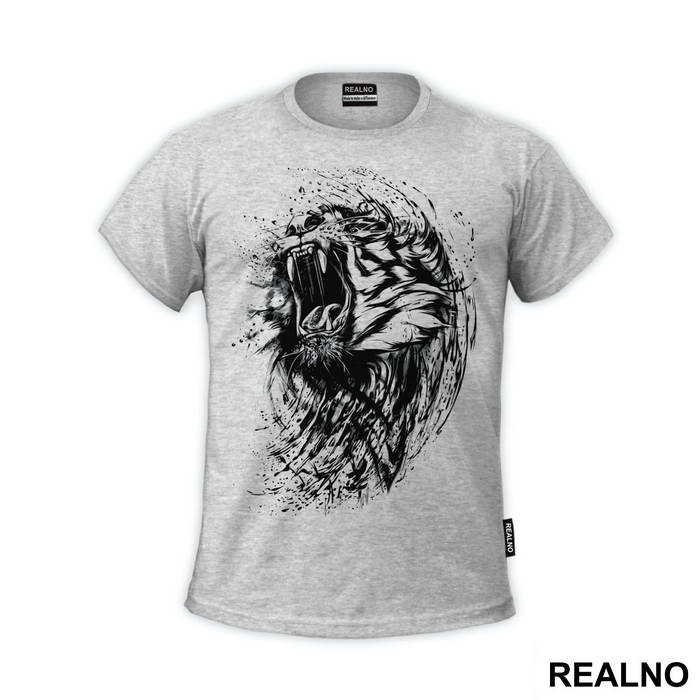 Tiger Head Ink Splash - Životinje