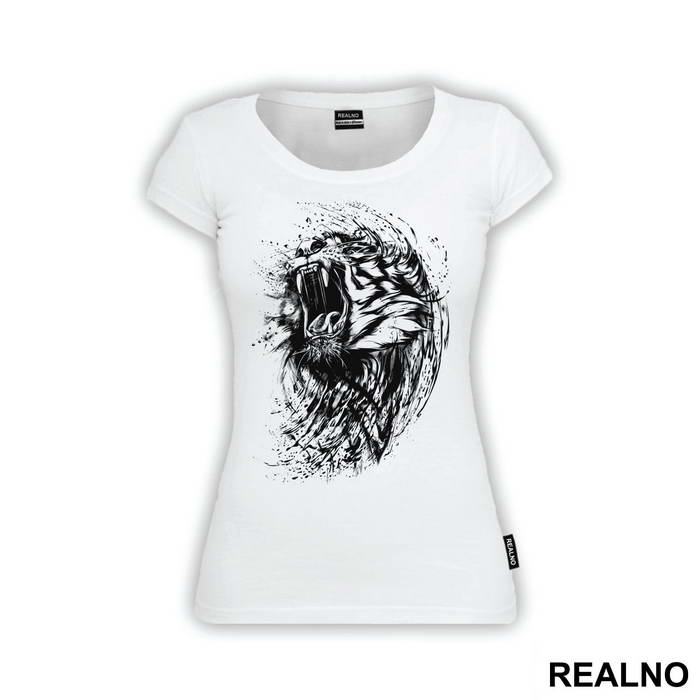Tiger Head Ink Splash - Životinje