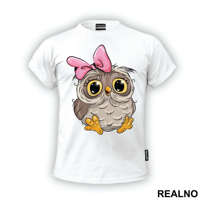 Owl With Pink Bow - Životinje