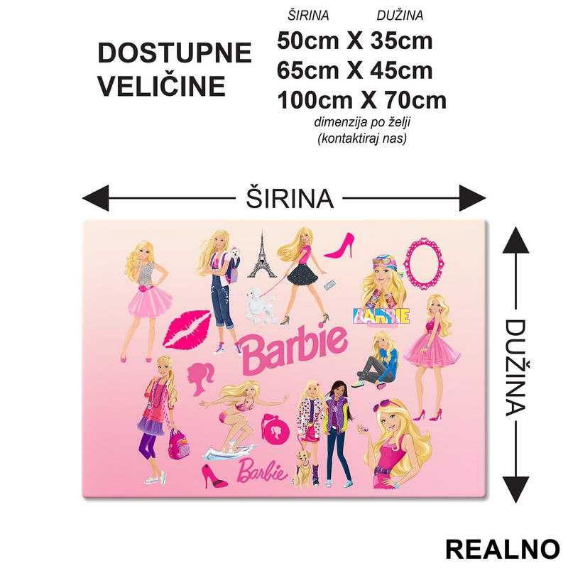 Puno Barbika Na Okupu - Barbi - Podmetač za sto