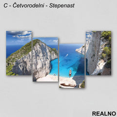 Ostrvo, tirkizno more, plaza - Slika na platnu - Kanvas