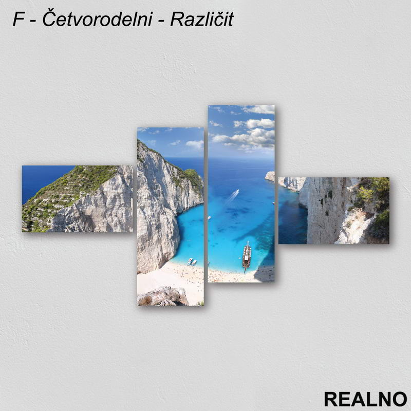 Ostrvo, tirkizno more, plaza - Slika na platnu - Kanvas