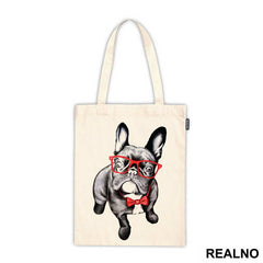 French Bulldog Wearing Red Glasses - Životinje