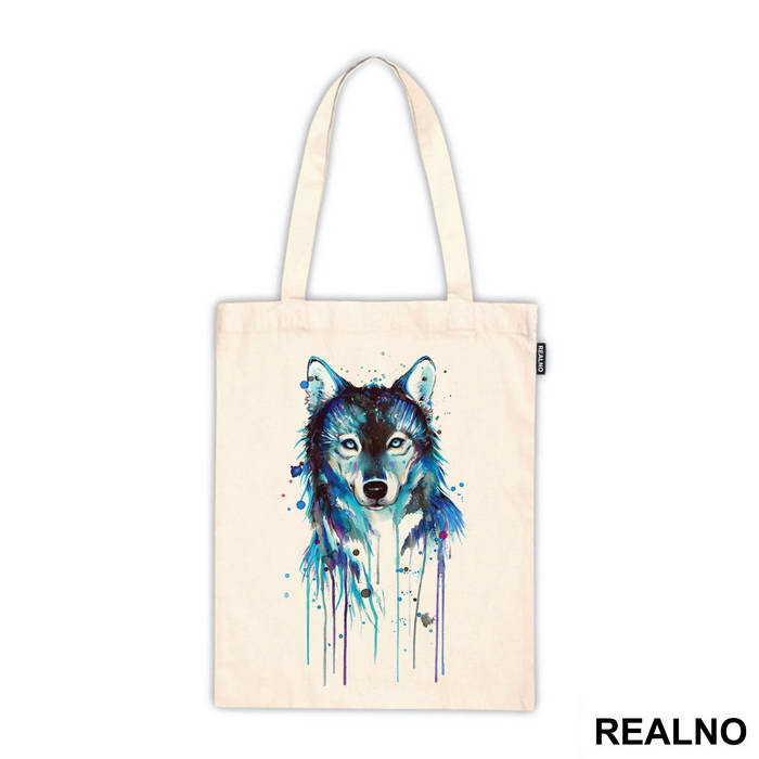 Blue Wolf Dripping Paint - Životinje