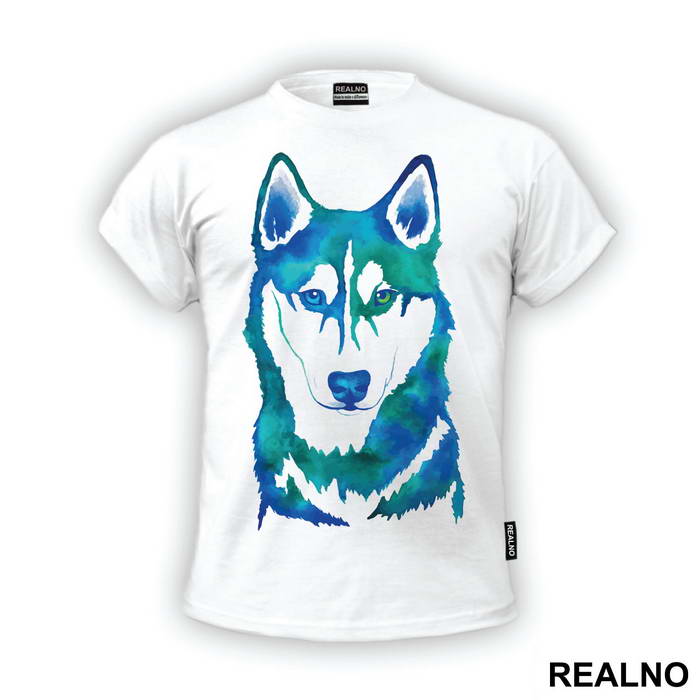 Blue Husky Painting - Životinje