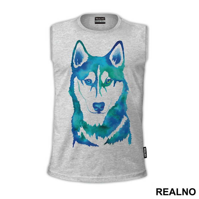 Blue Husky Painting - Životinje