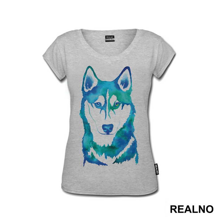 Blue Husky Painting - Životinje