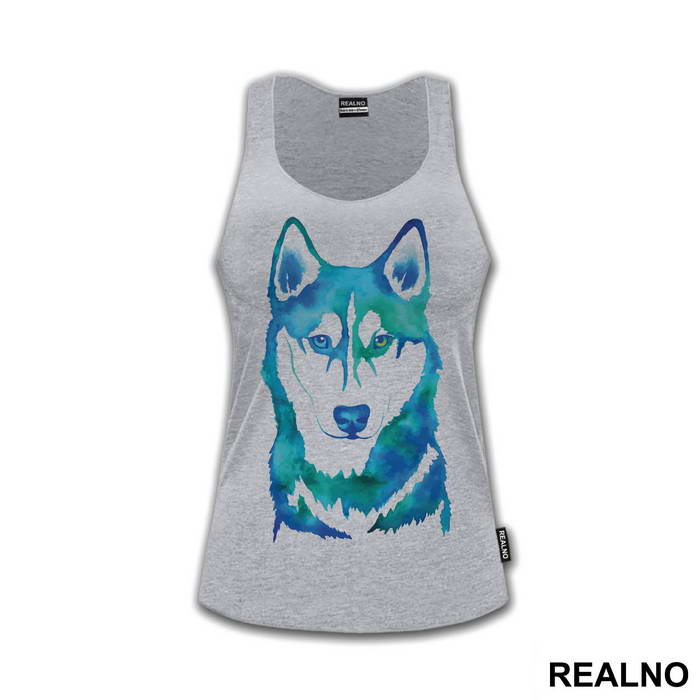 Blue Husky Painting - Životinje