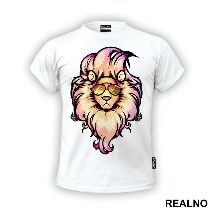 Lion Wearing Reflective Glasses - Životinje