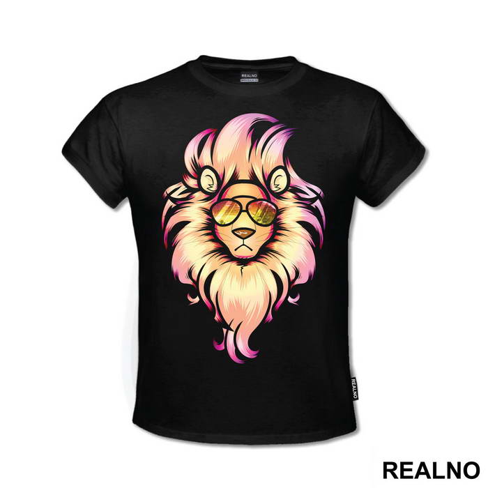 Lion Wearing Reflective Glasses - Životinje