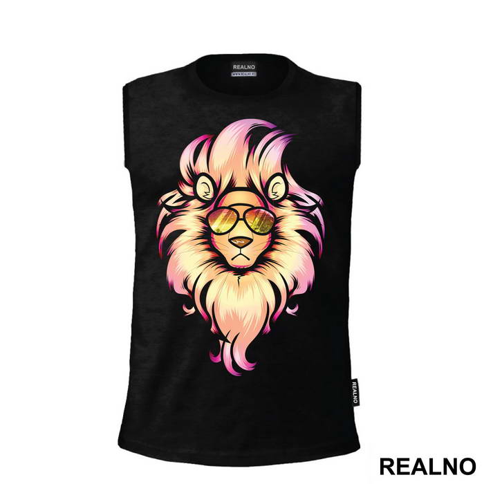 Lion Wearing Reflective Glasses - Životinje