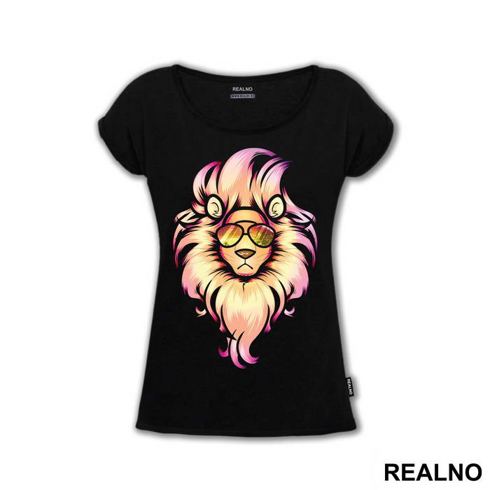 Lion Wearing Reflective Glasses - Životinje