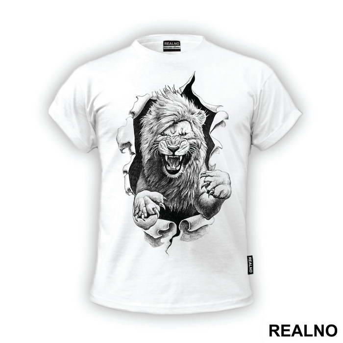 Lion Breaking Through - Životinje