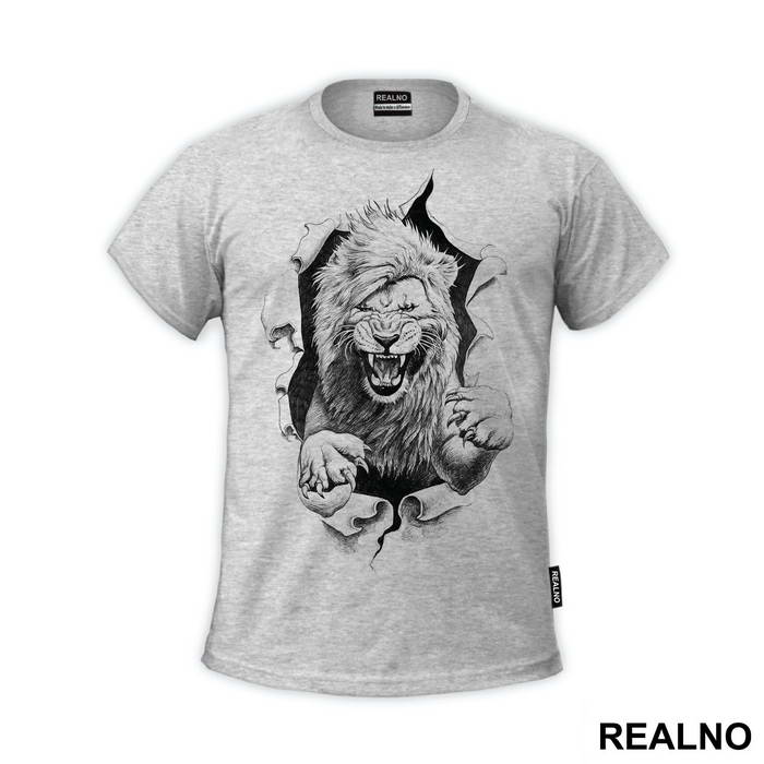 Lion Breaking Through - Životinje