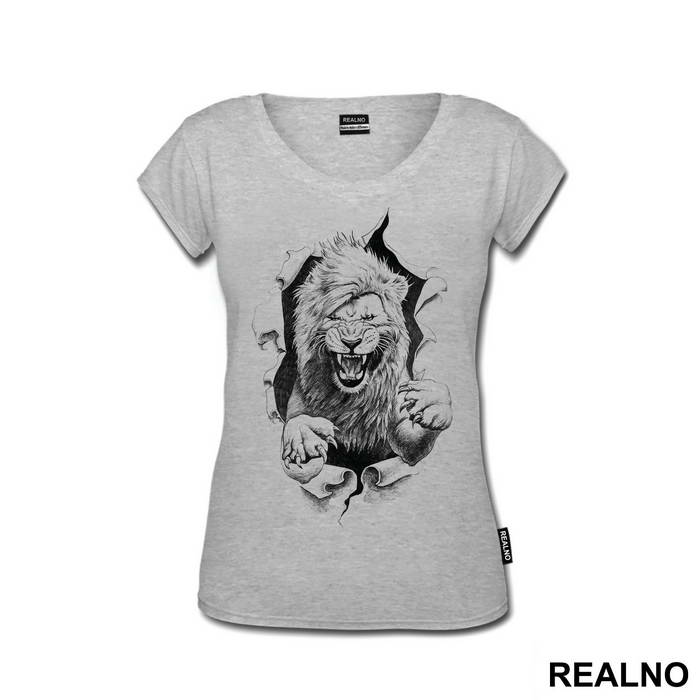 Lion Breaking Through - Životinje