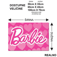 Srca I Logo - Barbi - Podmetač za sto