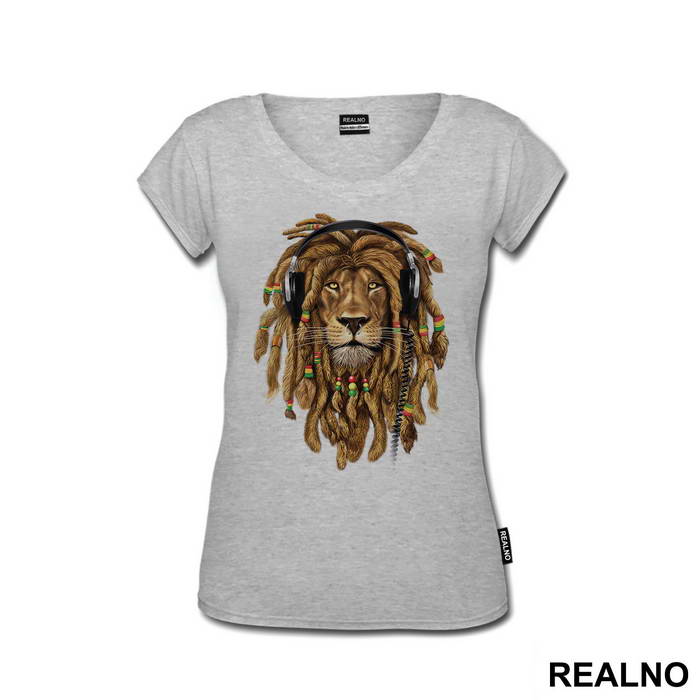 Lion With Dreads And Headphones - Životinje