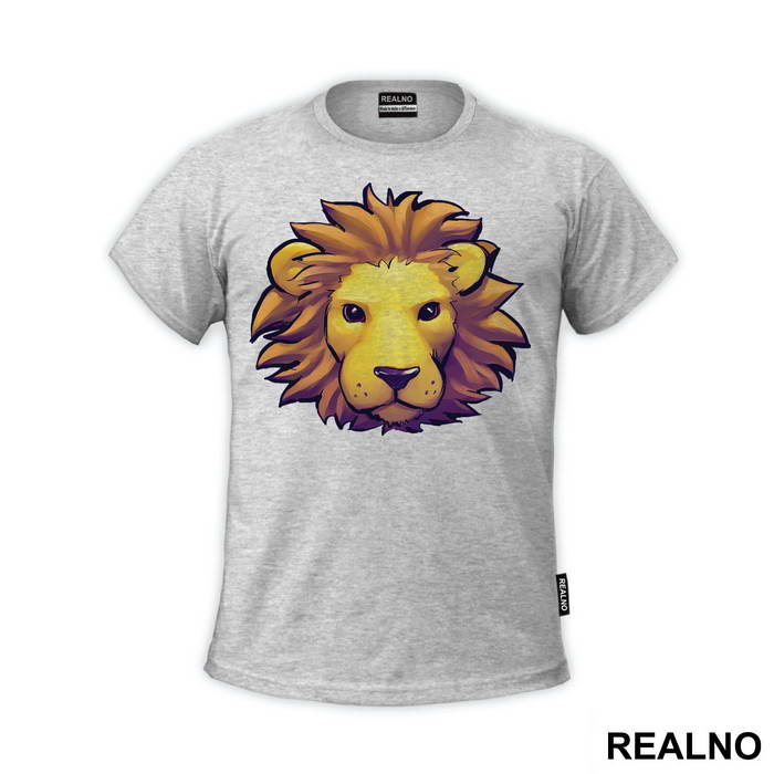 Cute Lion Face Illustration - Životinje