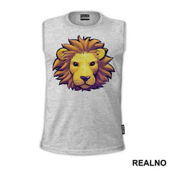 Cute Lion Face Illustration - Životinje