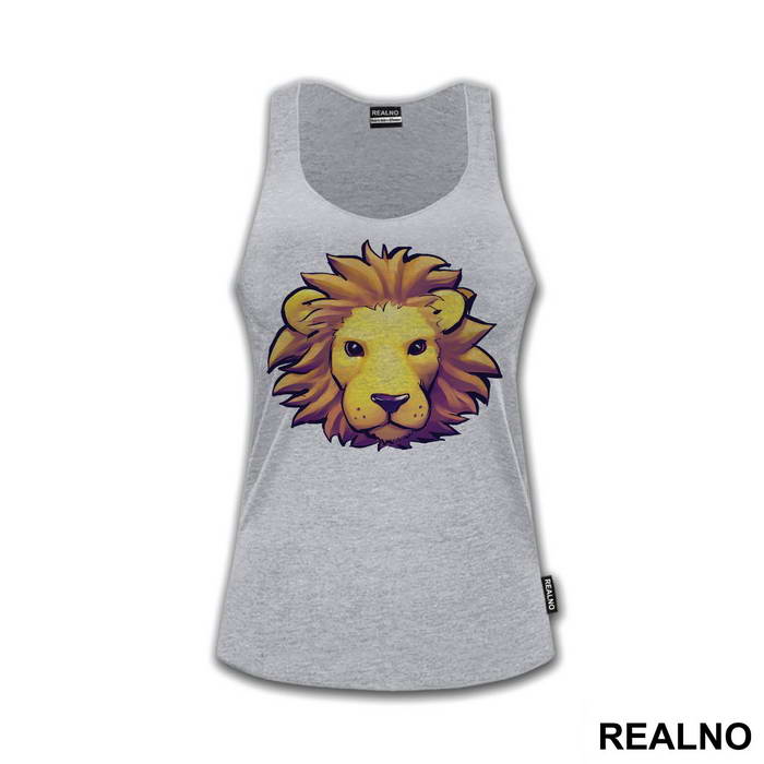 Cute Lion Face Illustration - Životinje
