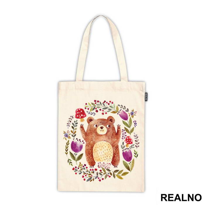 Bear Surrounded By Flowers - Životinje