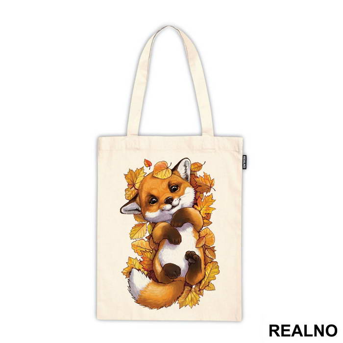 Fox In a Pile Of Leaves - Životinje
