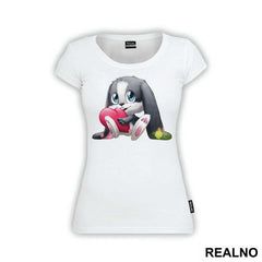 Bunny Sitting On And Holding A Heart - Životinje