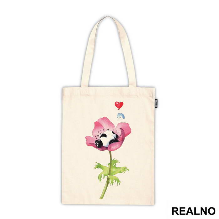 Panda Laying On A Flower - Životinje