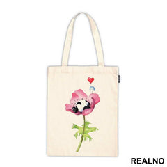 Panda Laying On A Flower - Životinje