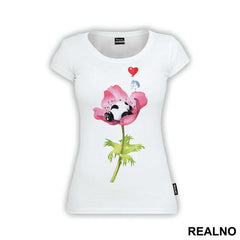 Panda Laying On A Flower - Životinje