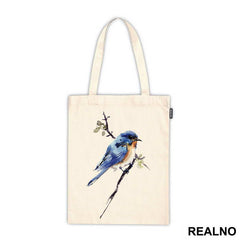 Blue Bird Standing On A Branch - Životinje
