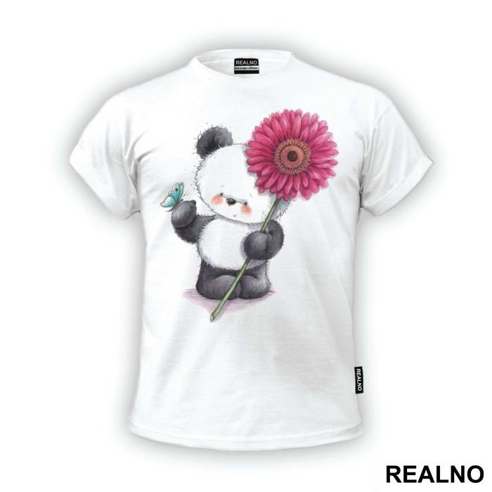 Little Bear Holding A Flower - Životinje