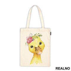 Baby Duck With Flowers On Its Head - Životinje