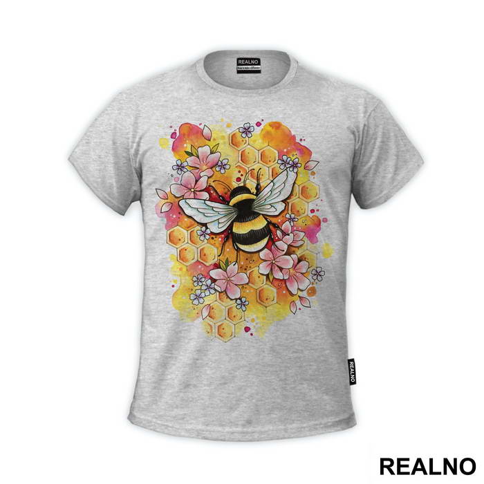 Bee On A Hive With Flowers - Životinje