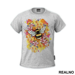 Bee On A Hive With Flowers - Životinje