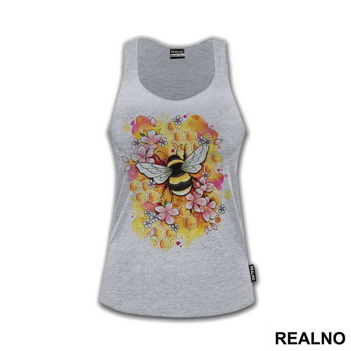 Bee On A Hive With Flowers - Životinje