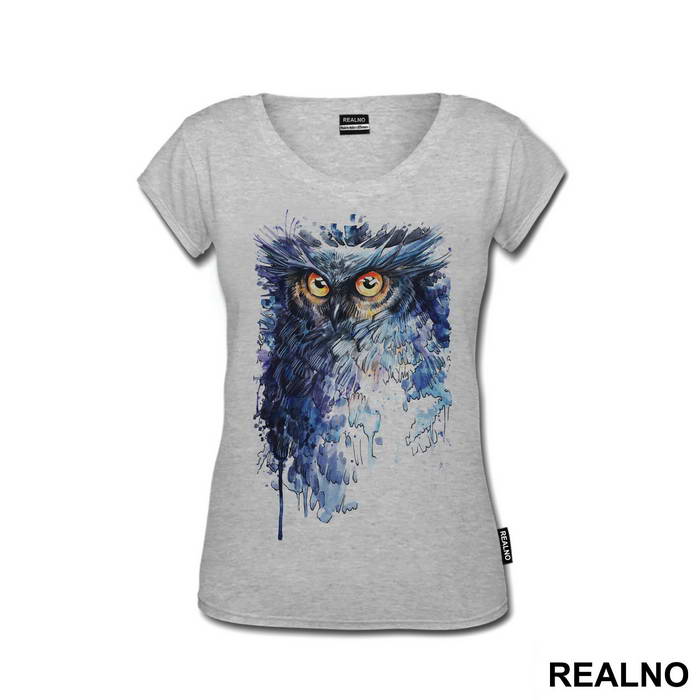 Blue Owl Painting - Životinje