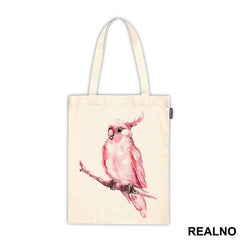 Pink Bird On A Branch Illustration - Životinje