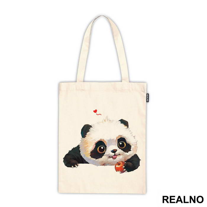 Baby Panda Eating An Apple - Životinje