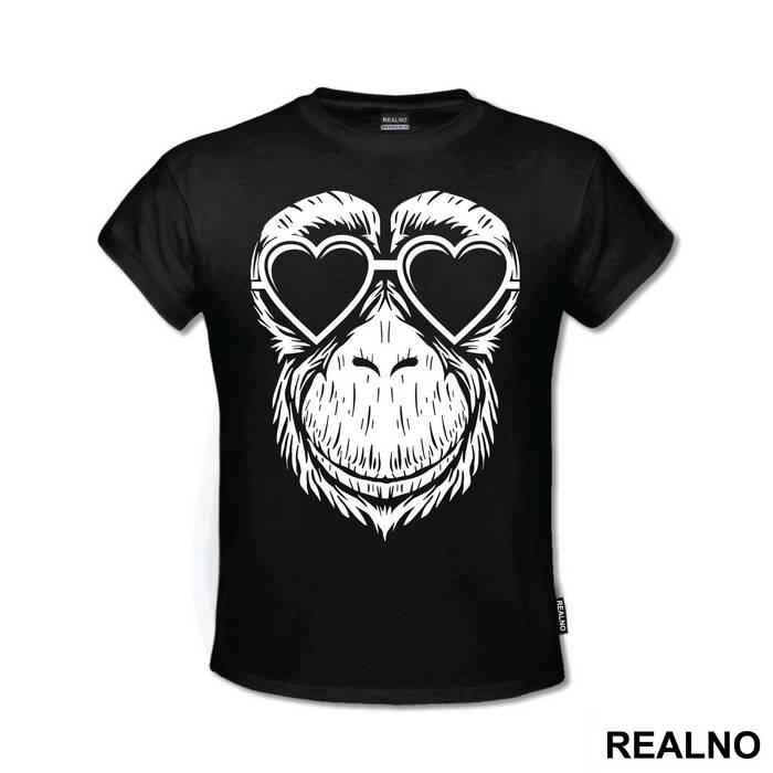Monkey Wearing Heart Glasses - Životinje