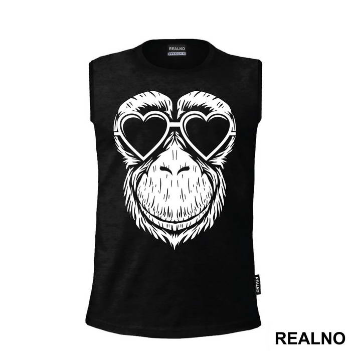 Monkey Wearing Heart Glasses - Životinje