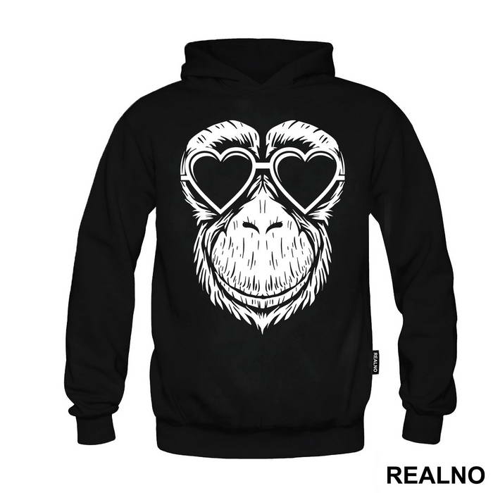 Monkey Wearing Heart Glasses - Životinje