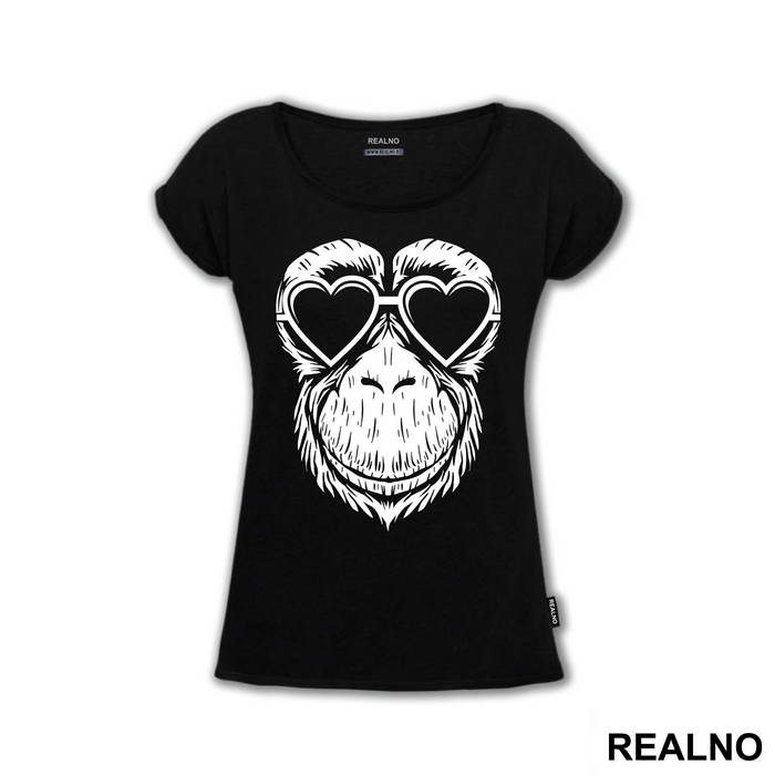 Monkey Wearing Heart Glasses - Životinje