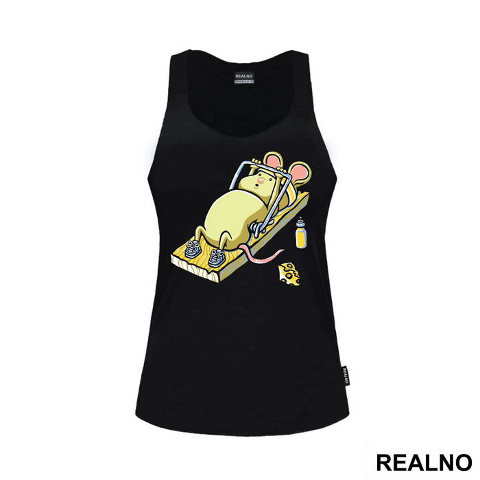 Mouse Working Out In The Mouse Trap - Humor