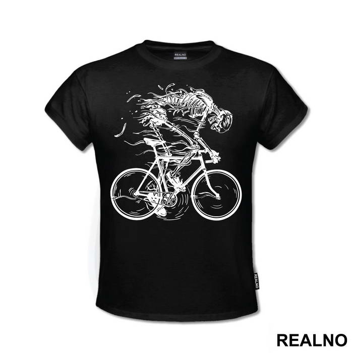 Skeleton Riding A Bike - Art